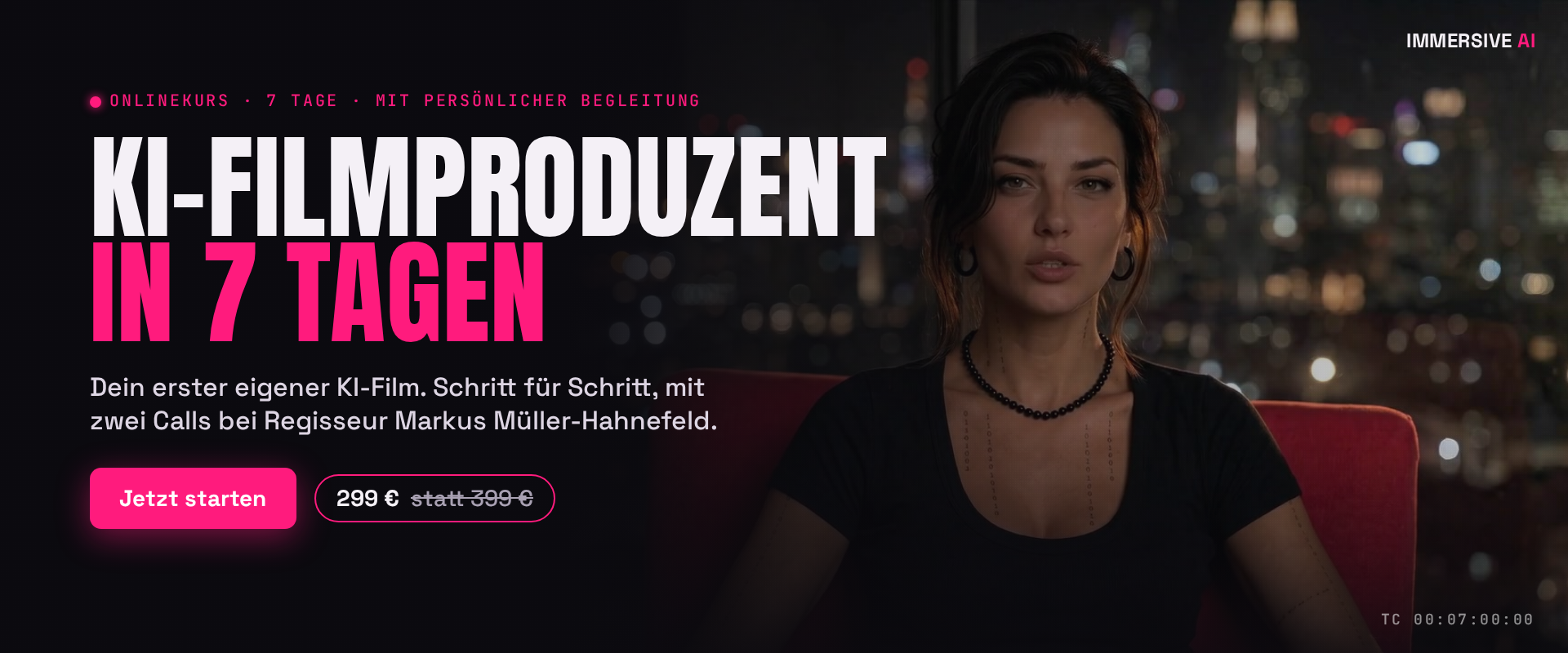 KI-Filmproduzent in 7 Tagen – dein erster KI-Film mit persönlicher Begleitung